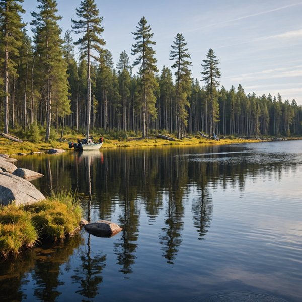 Où participer à une expédition de pêche à la ligne dans les lacs de Finlande?
